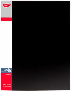 Iratvédő mappa A/4 100 tasakos Daco fekete