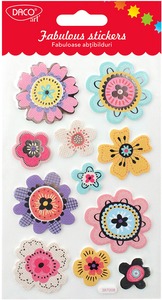 Matrica, hab Daco "Fabulous stickers" virágok