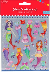 Matrica, glitteres Daco "Stick & Dress up" sellők