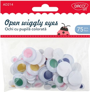 Mozgó szem vegyes méret 75 db/csomag Daco színes