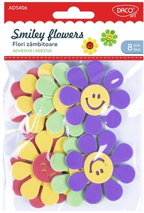 Dekorgumi forma, virágok Daco "Smiley flowers"