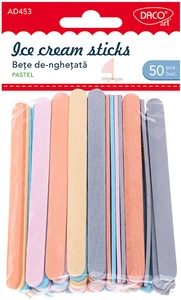 Fa spatula 110 mm 50 db/csomag Daco pasztell színek
