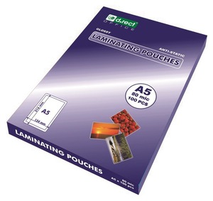 Lamináló fólia A/5 80 mikron, fényes, 100 ív/doboz d.rect