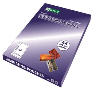 Lamináló fólia A/4 100 mikron, fényes, 100 ív/doboz d.rect
