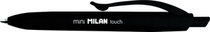 Golyóstoll 1 mm gumírozott test Milan P1 "Touch" Mini fekete