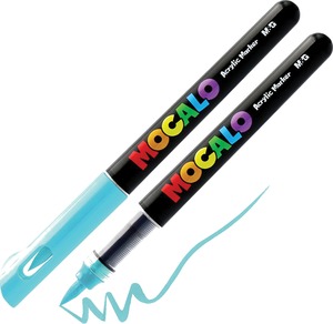 Akril marker, ecsetv&eacute;gű M&G "Mocalo" 607 vil&aacute;gosk&eacute;k
