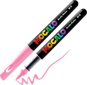 Akril marker, ecsetv&eacute;gű M&G "Mocalo" 205 pink
