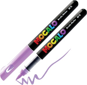 Akril marker, ecsetv&eacute;gű M&G "Mocalo" 804 levendula