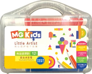 Ecsetfilc készlet 0,5-6 mm mosható M&G "Kids" 12 szín