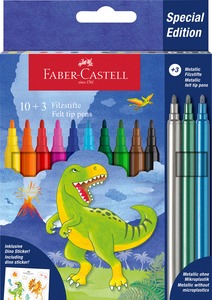 Filctoll készlet 2 mm Faber-Castell "Dinosaur" 10+3 szín