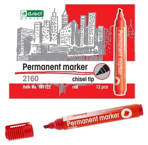 Alkoholos marker 1-5 mm vágott d.rect 2160 piros