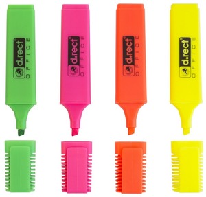 Szövegkiemelő készlet 2-5 mm d.rect 1127 4 szín