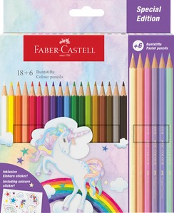 Színesceruza készlet Faber-Castell "Classic" Unicorn 18+6 szín