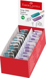 Radír, ceruzavég 2 db/csomag Faber-Castell "Grip" 2001 vegyes színek
