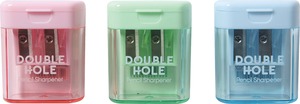 Hegyező 2 lyukú, tartályos M&G "Double Hole" vegyes színek