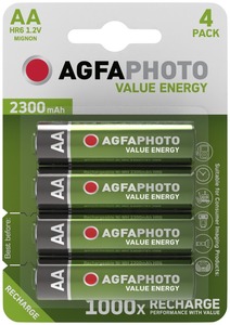 Akkumulátor AA ceruza 2300 mAh, 4 db/bliszter AgfaPhoto