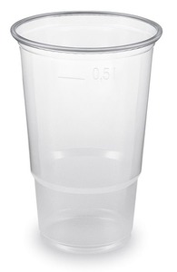 Műanyag pohár 500 ml 50 db/csomag víztiszta
