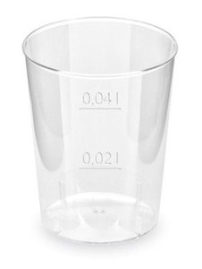 Műanyag pohár 4 cl 40 db/csomag víztiszta