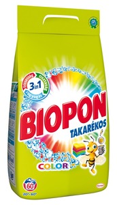 Mosópor 4,2 kg színes ruhákhoz Biopon "Takarékos"