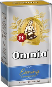 Kávé, őrölt 250 g koffeinmentes Douwe Egberts "Omnia" Evening