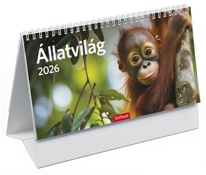 Asztali napt&aacute;r, &aacute;ll&oacute; TopTimer "&Aacute;llatvil&aacute;g" feh&eacute;r