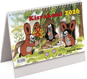 Asztali napt&aacute;r, &aacute;ll&oacute; TopTimer "Kisvakond" feh&eacute;r