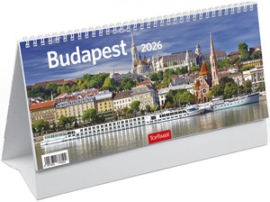 Asztali napt&aacute;r, &aacute;ll&oacute; TopTimer "Budapest" feh&eacute;r