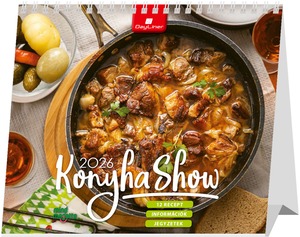 Asztali naptár, álló DayLiner "Konyha Show" fehér