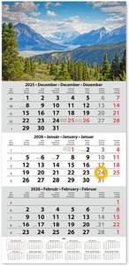 Speditőr falinaptár, 1 tömbös, 3 hónap DayLiner "Hegy"