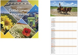 Családi tervező, tűzött TopTimer "Magyarország"