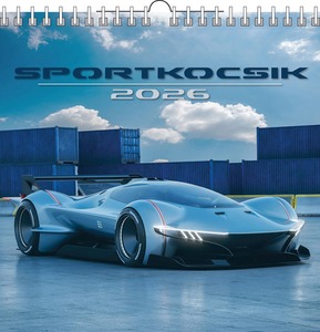Falinaptár 33x33 cm spirálozott T-Calendar "Sportkocsik"