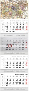 Speditőr falinaptár, 4 tömbös, 4 hónap TopTimer "Magyarország térkép"