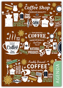 Határidőnapló A/5 napi DayLiner "Colors" Coffee