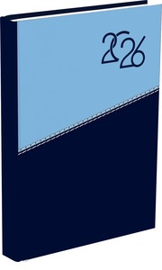 Határidőnapló A/5 napi T-Calendar "Dual" kék-sötétkék