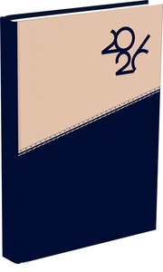 Határidőnapló A/5 napi T-Calendar "Dual" bézs-sötétkék