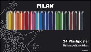 Zsírkréta, háromszögletű Milan 24 szín