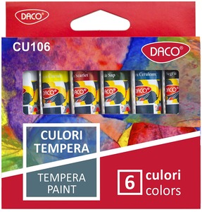 Tempera készlet 12 ml Daco 6 szín