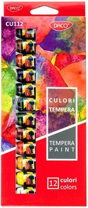 Tempera készlet 12 ml Daco 12 szín