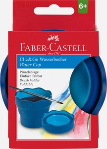 Ecsettál Faber-Castell "Click&Go" kék