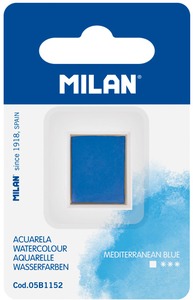 Vízfesték, tégelyes Milan "Art" élénk kék