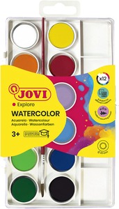 Vízfesték 22 mm ajándék ecset Jovi 12 szín