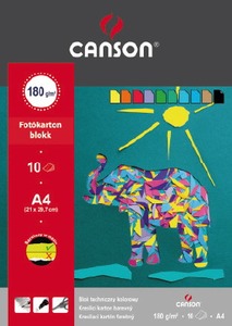 Fotókarton A/4 150 g, 10 ív/blokk Canson színes