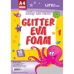 Dekorgumi A/4 csillámos 10 db/csomag Octopus fehér