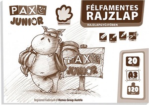 Rajzlap A/3 félfamentes, 120 g, 20 ív/csomag Pax "Junior"