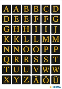 Matrica, betűk A-Z-ig Herma "Vario" arany