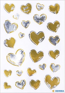 Matrica, metál Herma "Home Feeling" Hearts