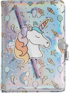 Napló, holografikus A/5 80 lapos, vonalas MQ "Unicorn"