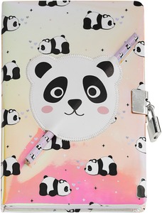 Napló, holografikus A/5 80 lapos, vonalas MQ "Panda"
