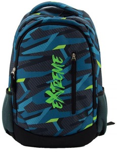 Iskolai hátizsák 20 L ergonomikus, kulacstartóval Octopus "Abstract" kék-zöld