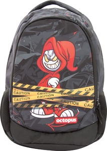Iskolai hátizsák 20 L ergonomikus, kulacstartóval Octopus "Caution"